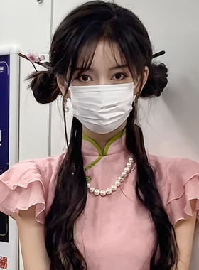 搭配旗袍珍珠项链年轻款50cm锁骨链拍照颈链女士毛衣链子项饰649