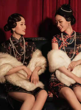 2025新款多层珍珠项链配旗袍饰品中长款女士锁骨链子叠戴颈链128