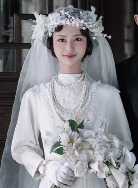 新款多层珍珠项链中长款