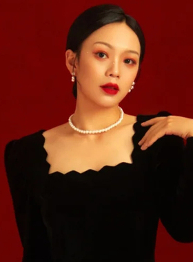 仿珍珠项链女士拍照写真饰品短款颈链锁骨链简约百搭毛衣链子627