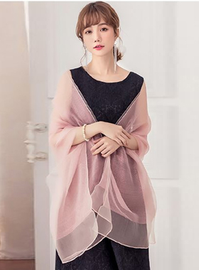 夏季旗袍围巾伴娘外搭婚礼晚礼服