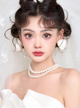 法式复古双层珍珠锁骨链