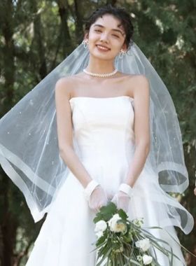 仿珍珠项链女士法式脖子颈链锁骨链子项圈配饰品毛衣链choker181
