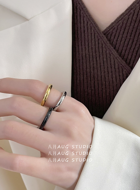 小众设计情侣男钛钢戒指女ins风