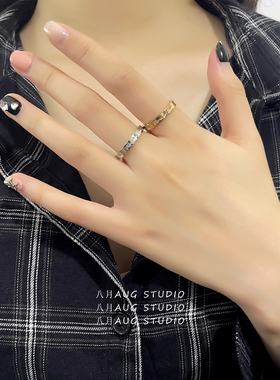 小众高级感百搭钛钢戒指女情侣