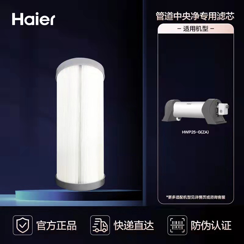 海尔前置过滤器HWP25-G(WH/ZA) HWP30-G(WH)滤芯中央净水器全屋-图0