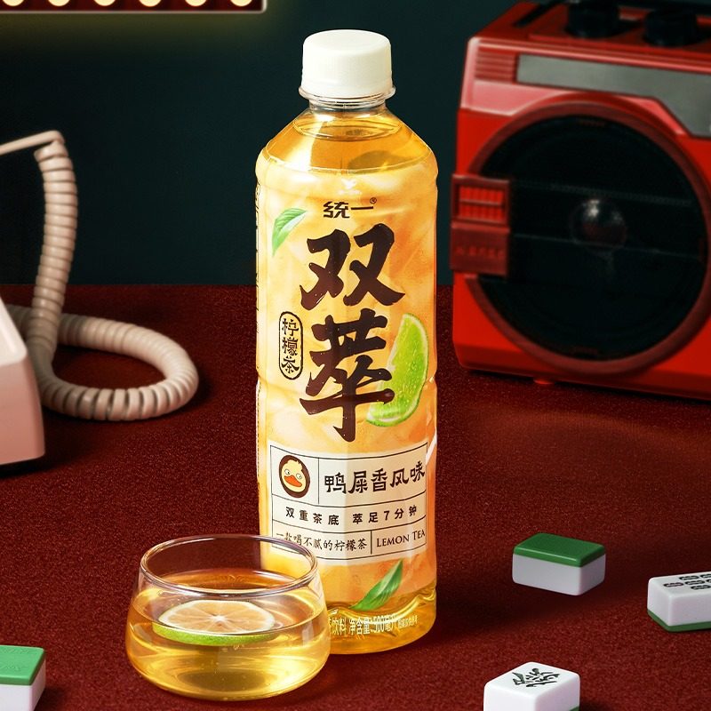 统一双萃柠檬茶500ml*15瓶整箱低糖0脂清爽解腻鸭屎香网红茶饮,淘宝优惠券,粉丝福利购,淘宝优惠卷