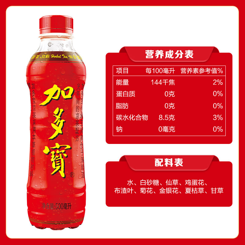 加多宝官方旗舰店同款植物凉茶饮料500ml*15瓶装整箱特价正品包邮-图1