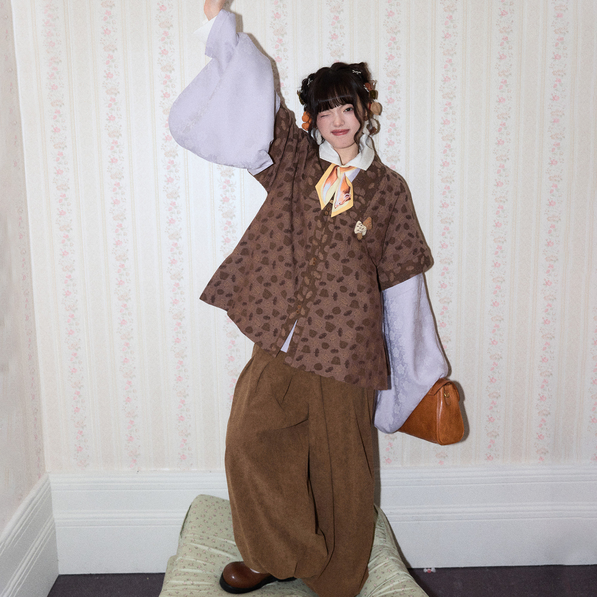 粼夕squama【瓜叠绵绵】汉服套装秋冬衬衫比甲琵琶袖阔腿裤马面裙,淘宝优惠券,粉丝福利购,淘宝优惠卷