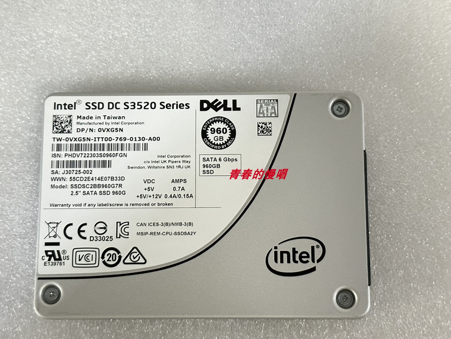 DELL R440 R540 R640 R730XD R740 R940 960G SSD SATA 固态硬盘 - 图3