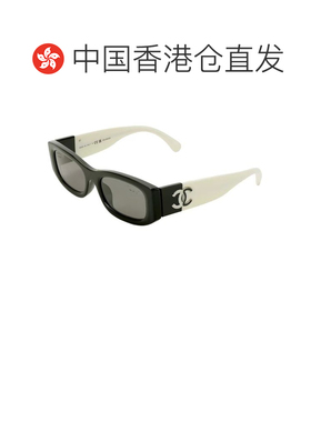 香港直邮CHANEL香奈儿 镜腿徽标Logo 不规则形 太阳眼镜  黑色