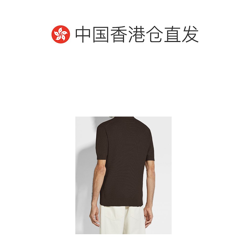 香港直邮Zegna 短袖Polo衫 UFC25A9C31杰尼亚 - 图1