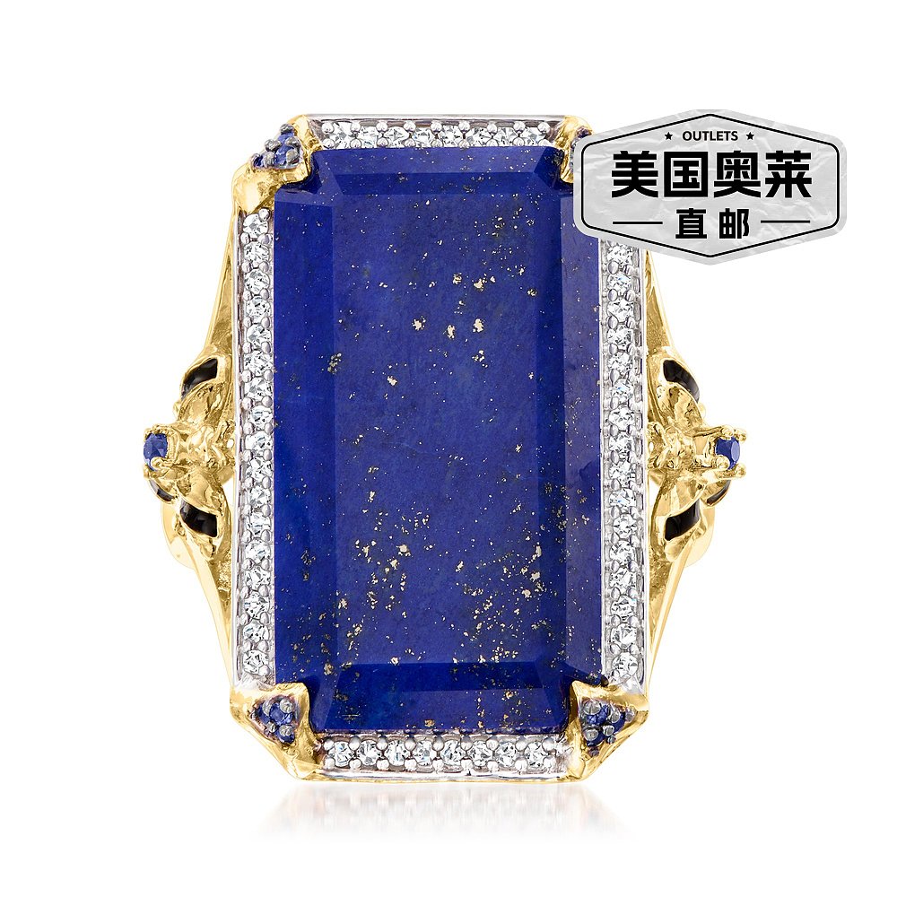 Ross-Simons Lapis, . White Topaz and . Sapphire Bumblebee Ri - 图0