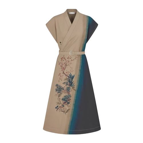 香港直邮Dior 束带连衣裙 547R30A3B20 - 图2