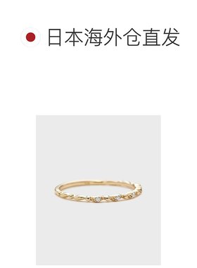 1h可退 日本直邮NOJESS 女士K10钻石戒指 优雅白鹅湖泳设计 五颗