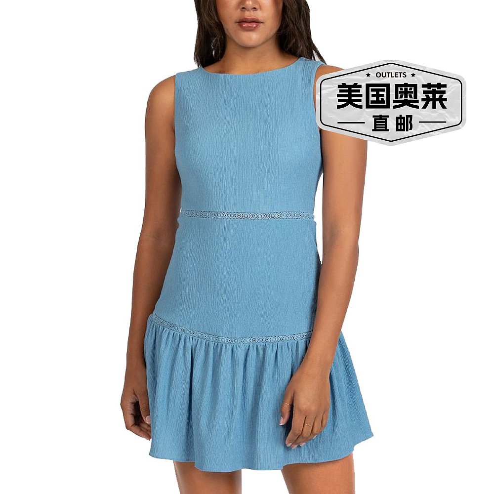 b. darlinJuniors 女士 Summer Short Mini Dress slate 【美国奥 - 图0