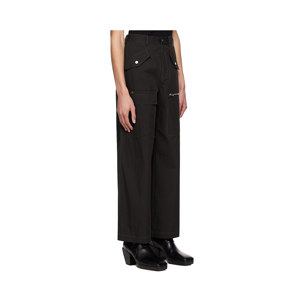 香港直邮潮奢 Dion Lee 男士 黑色 Slouchy Pocket 工装裤 C2113R - 图0