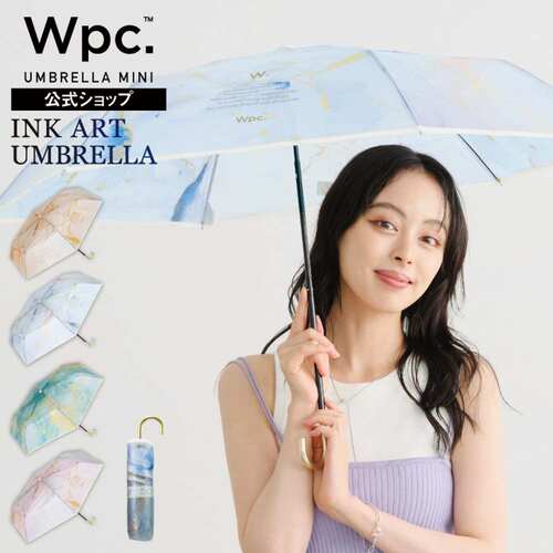 日本直邮Wpc 乙烯基伞 折叠伞 水墨艺术伞 迷你 女士 雨伞 折叠伞 - 图0
