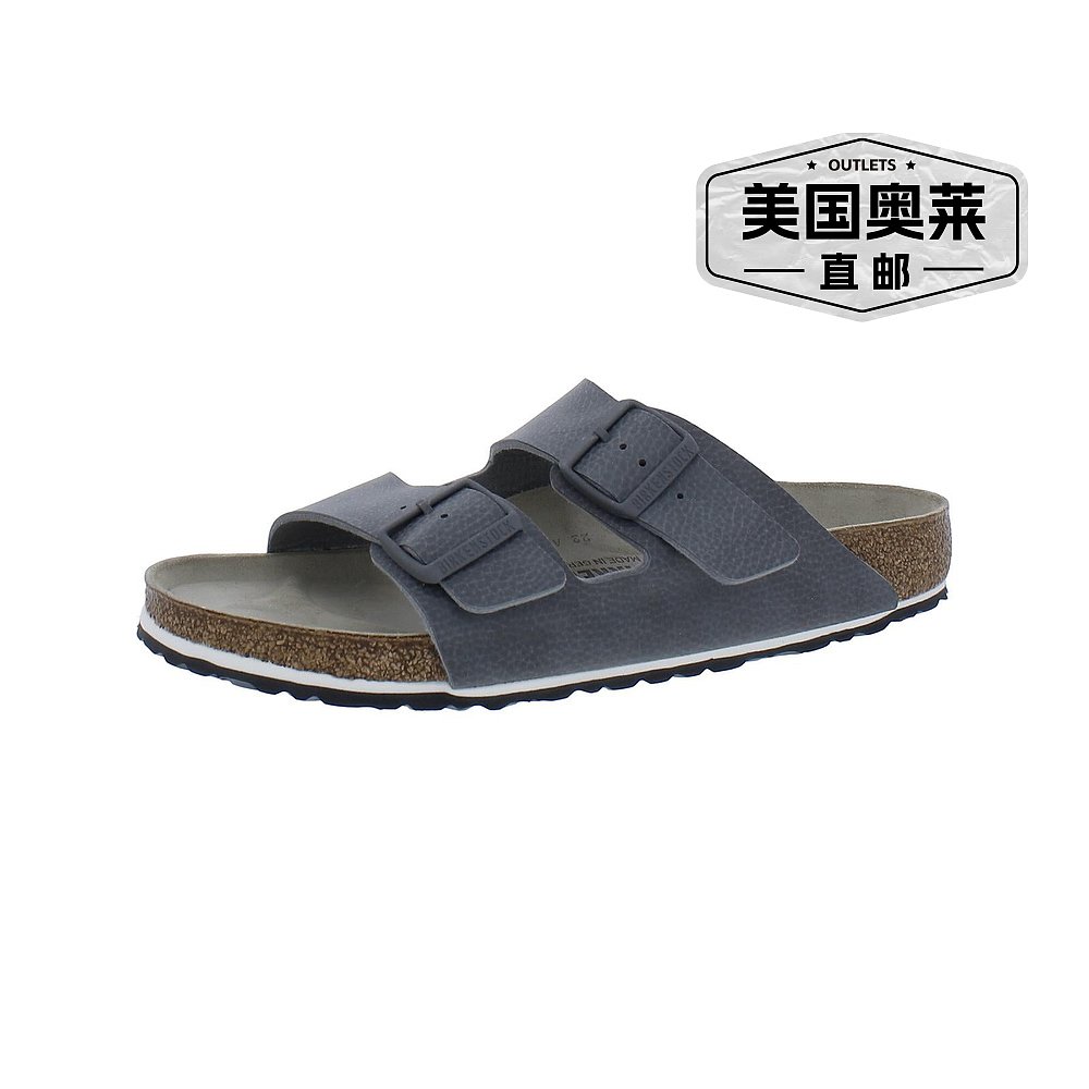 birkenstockArizona BS 女式皮革鞋垫凉鞋 - 沙漠土灰色 【美国奥 - 图0