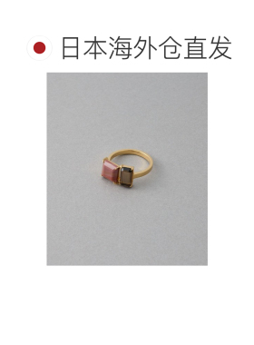 日本直邮ete 女士 红碧玉烟晶戒指 简约摩登设计 天然宝石饰品 82