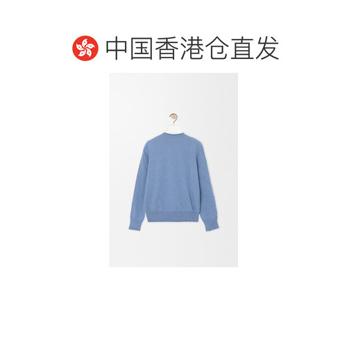 香港直邮LOEWE 男士针织衫 H526Y14KOJ5140 AW2026 蓝色 棉羊绒混 - 图1