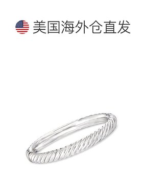 自营 Ross-Simons 纯银螺旋椭圆形手镯手链 8.5 英寸 美国奥莱直