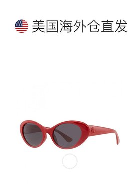 美国直邮Versace 深灰色椭圆形女士太阳镜 VE4455U 534487 53