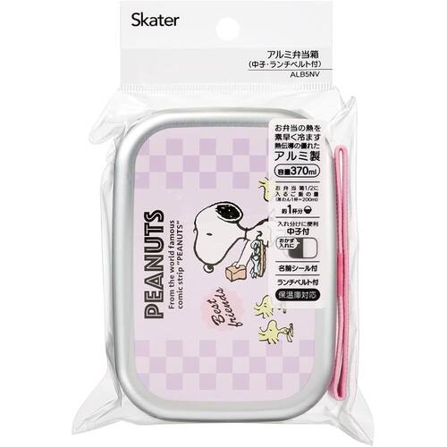 自营 Skater斯凯达 儿童铝制饭盒370ml 史努比 ALB5NV-A保温套装 - 图2