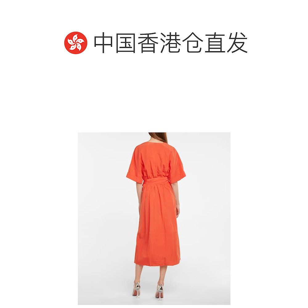 香港直邮潮奢 VINCE女士束带中长连衣裙-图1