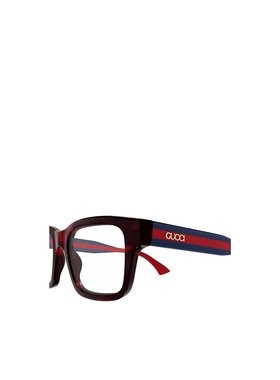 GUCCI 男士眼镜 GG1865O006 SS2025 红色 方框平光镜