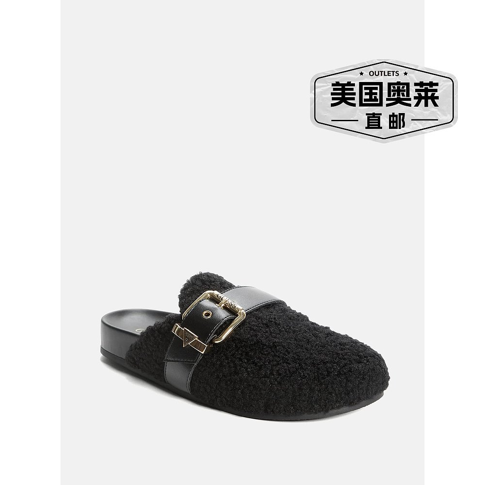 自营guessSumly Faux-Shearling Clogs - black 美国奥莱直发 - 图0