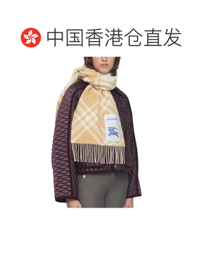 香港直邮BURBERRY 26秋冬新品女士经典战马标羊绒围巾披肩