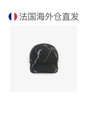 欧洲直邮自营Lacoste法国鳄鱼 男士黑色聚酯纤维反光印花网球帽