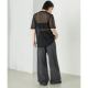 Japan direct mail Wai+ hand washable pleated tulle pullover ແຂນສັ້ນ