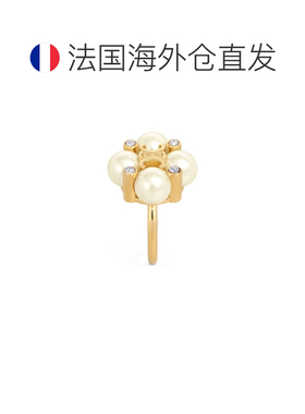 自营欧洲直邮CELINE思琳 Les Perles女士金色/象牙支付后1h可退