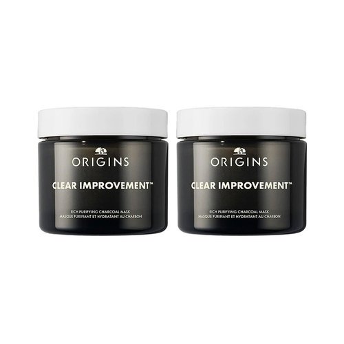 欧洲直邮Origins悦木之源 竹炭丰盈清洁涂抹面膜75mlx2 告白正品 - 图0