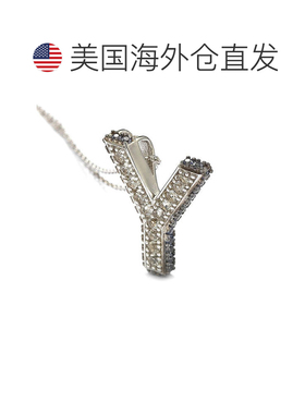 自营Suzy Levian 纯银蓝宝石和钻石装饰字母吊坠 - 蓝色 美国奥莱