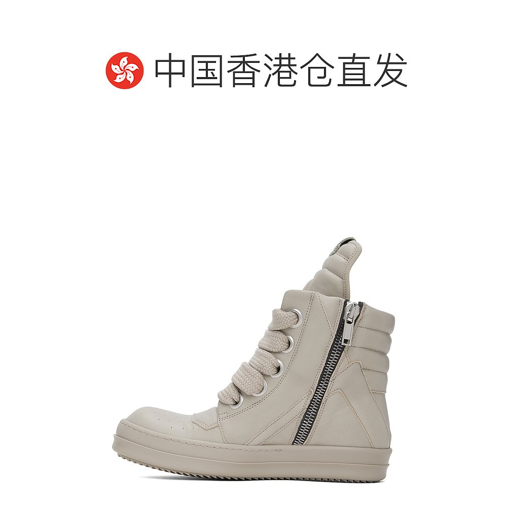 香港直邮潮奢 Rick Owens 瑞克 欧文斯 男士灰白色 Geobasket 高 - 图1