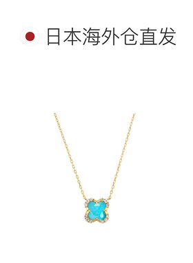 日本直邮VENDOME AOYAMA 18K黄金、绿松石、石英、钻石项链 AGVN5
