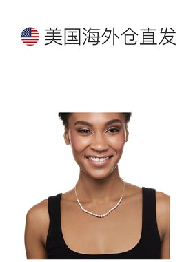 925 纯银 Ross-Simons 海蓝宝石渐变项圈项链 - 18 英寸 【美国奥