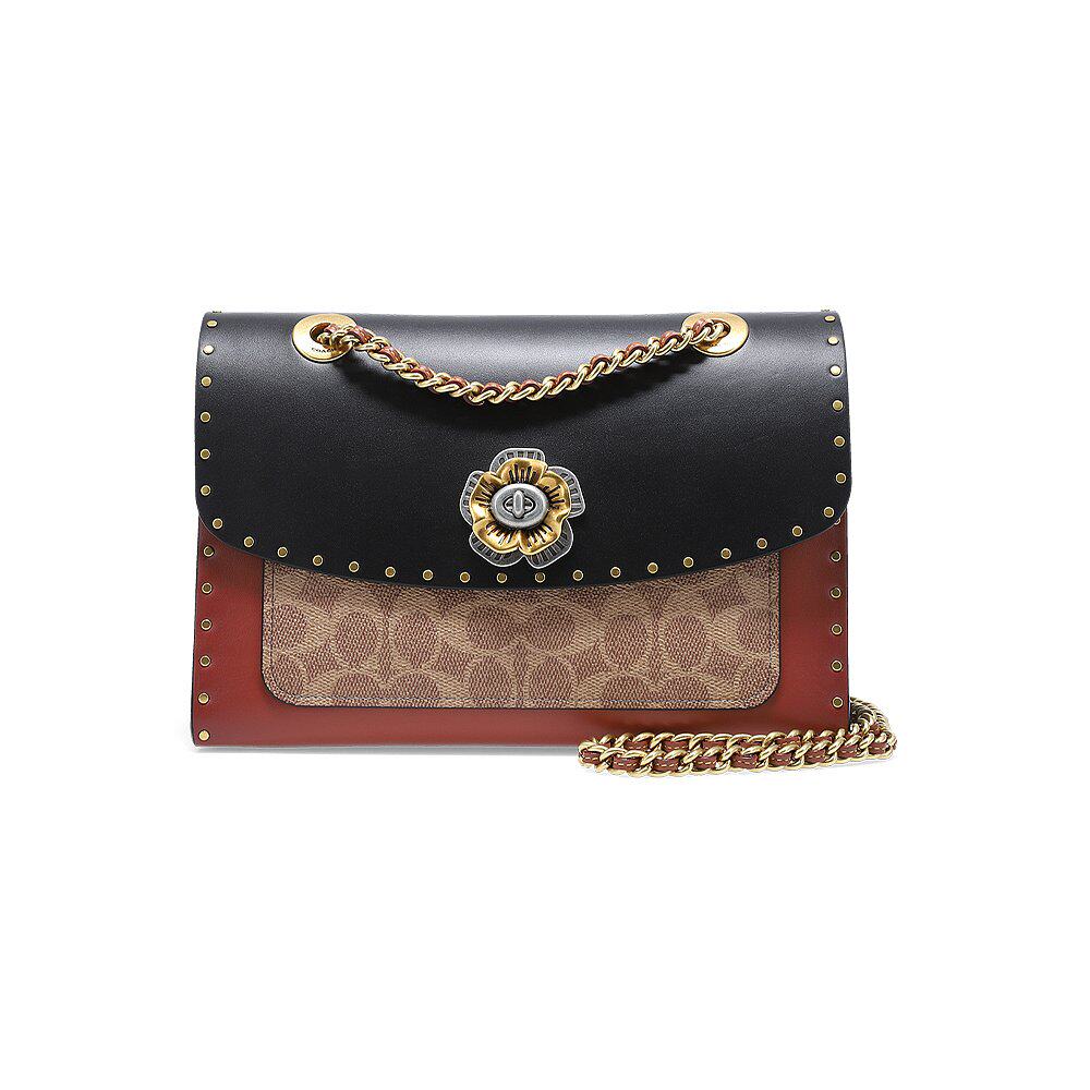 香港直发coach parker26拼色单肩包 天猫国际全球探物女士包袋