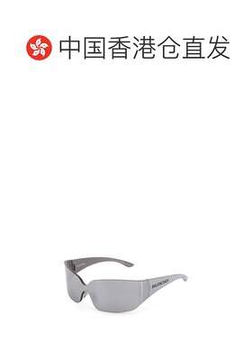 1h可退 香港直邮Balenciaga 巴黎世家 女士 Mono 方框太阳眼镜(银