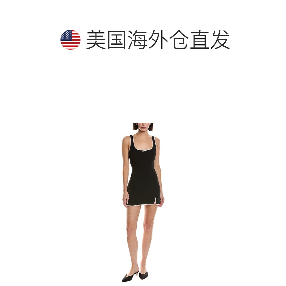 自营Amanda Uprichard Valetta Romper - black 美国奥莱直发 - 图1