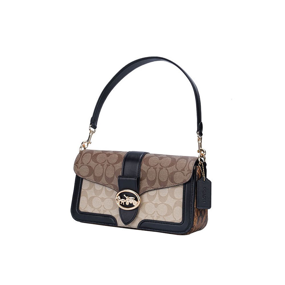 天猫国际海外直购美国直邮COACH蔻驰奥莱Georgie系列 腋下包酒神包单肩斜挎包 55092