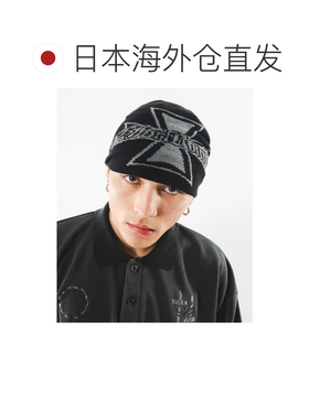 日本直邮SHORT ROUND 男女同款 十字LOGO针织帽 S【付后1h可退】