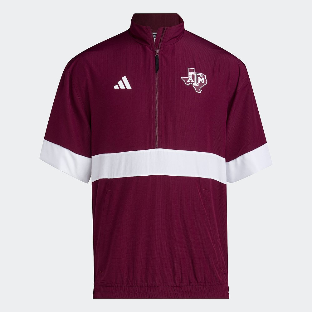 男式 adidas Texas A&M Training Strategy 1/4 拉链上衣 - 团队/ - 图2