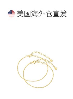 自营 sterling forever纯银 Chloe 手链 2 件套 - 金色 美国奥莱