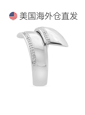1h可退 【美国直邮】EFFY 系列|EFFY® 纯银钻石宽旁路戒指（1/8