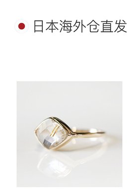 1h可退 日本直邮cui-cui 天然钛石 黄金戒指 K10YG 日本进口 7558