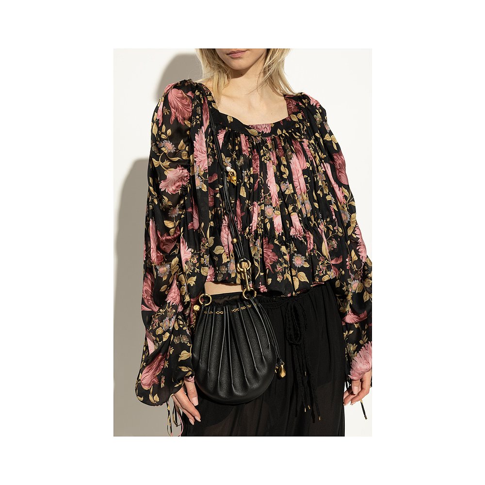 1h可退 CHLOÉ 女士斜挎包 CH25US466P01001 SS2025 黑色 SEA TREA - 图0